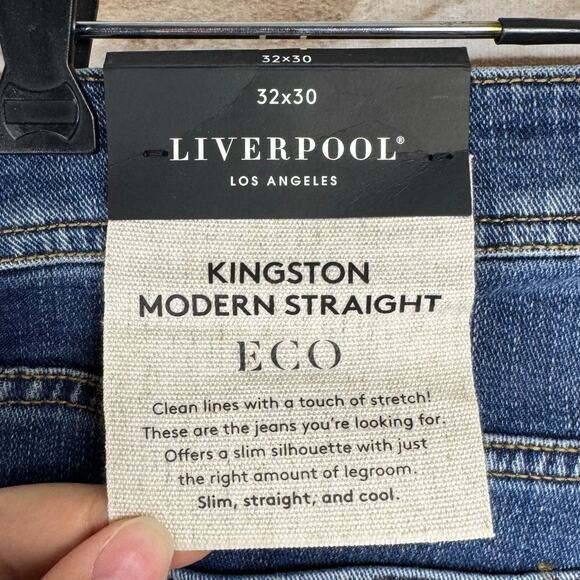 Liverpool Los Angeles Pembroke Kingston Modern Straight Jeans Size 32x30 - Picture 7 of 13